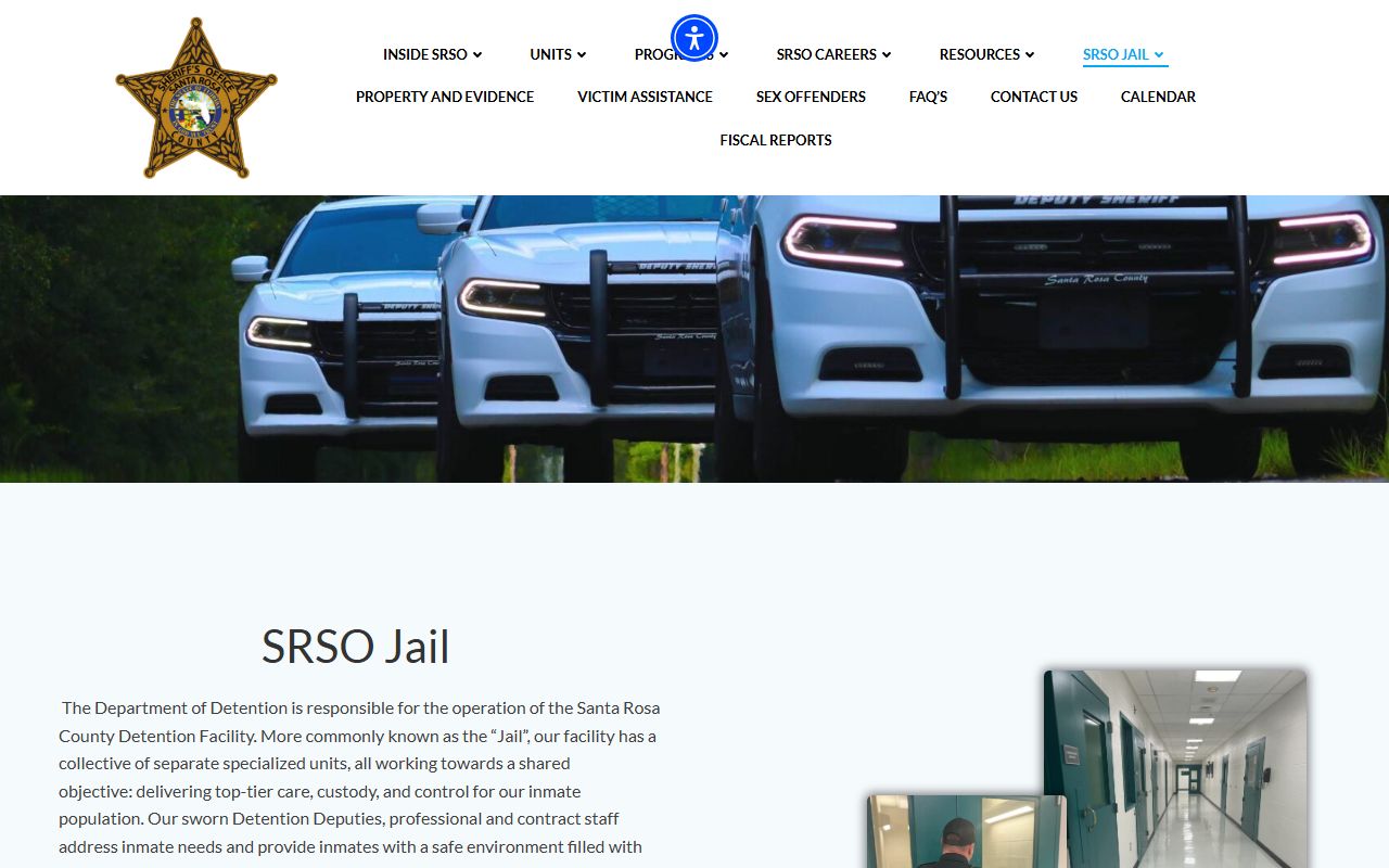 Santa Rosa County jail overview and inmate records page